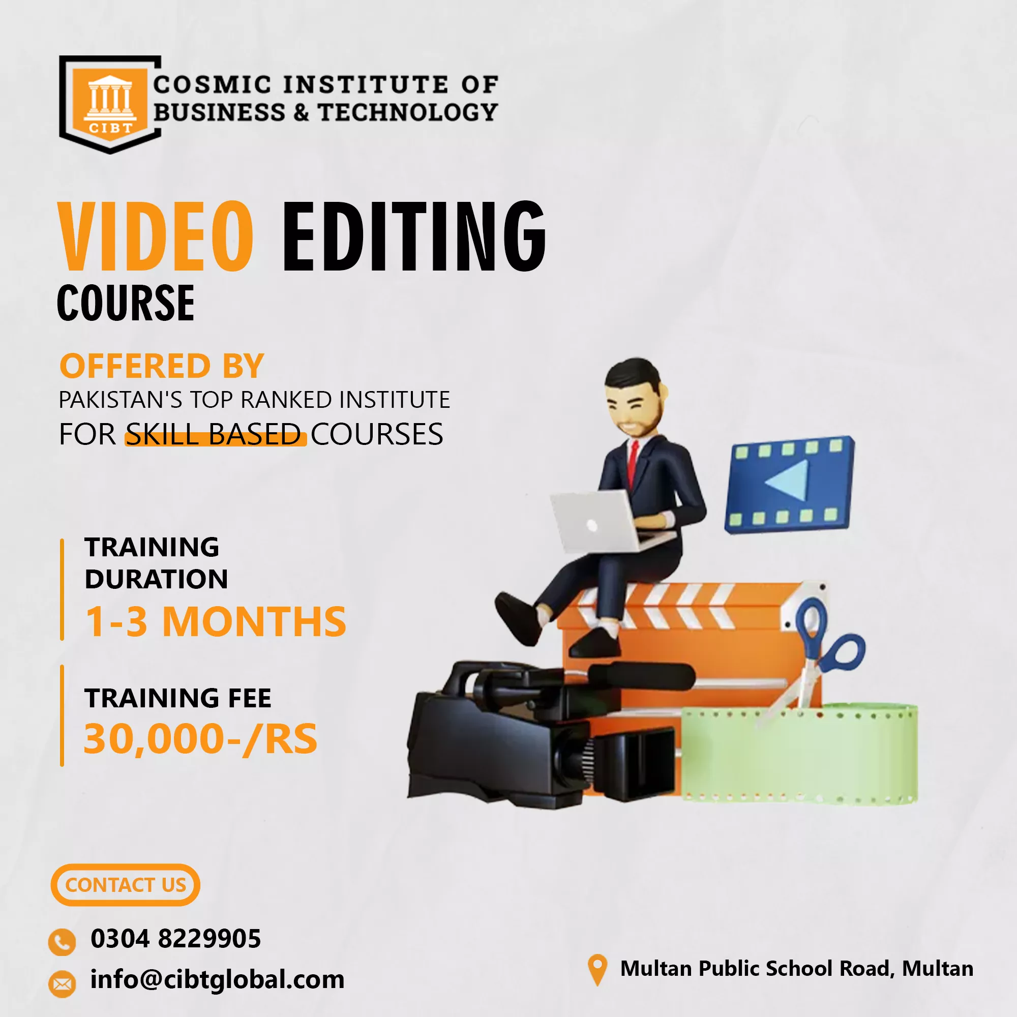 Video Editing Course in Lahore